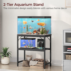 MAHANCRIS heavy-duty metal stand with cross-frame adds stability for long-term use.
