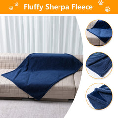 Maidewow navy blanket provides sofa protection while blending with home decor