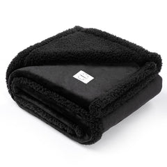 Maidewow xl-85x57in blanket spread on couch provides furniture protection with pet comfort.