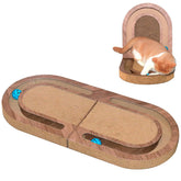Maigandamai 26-inch cat scratcher on floor with bells promotes engaging play and furniture protection.
