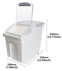 Mairuker wheeled base facilitates easy movement when bins are full.