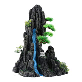 Mairuker mountain-view decor with gazebo and trees enhances tank aesthetics and natural hiding spots.
