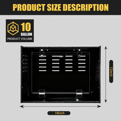 maiyuolg 10gal tank side view highlights compact footprint for tight spaces