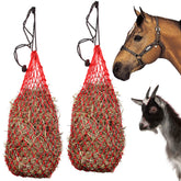 Majestic Ally hay net 40-inch red twin-pack promotes slow feeding in stalls or trailers