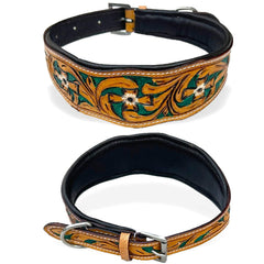 Majestic Ally leather collar adjustable buckle close-up for a secure, comfortable fit.