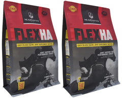 Majesty's Flex HA Wafers bottle front showing joint support for performance horses.