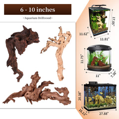 majoywoo driftwood branch closeup highlights texture for tank décor