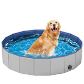 Makigahara dog pool outer view shows sturdy, slip-resistant design for safe play.