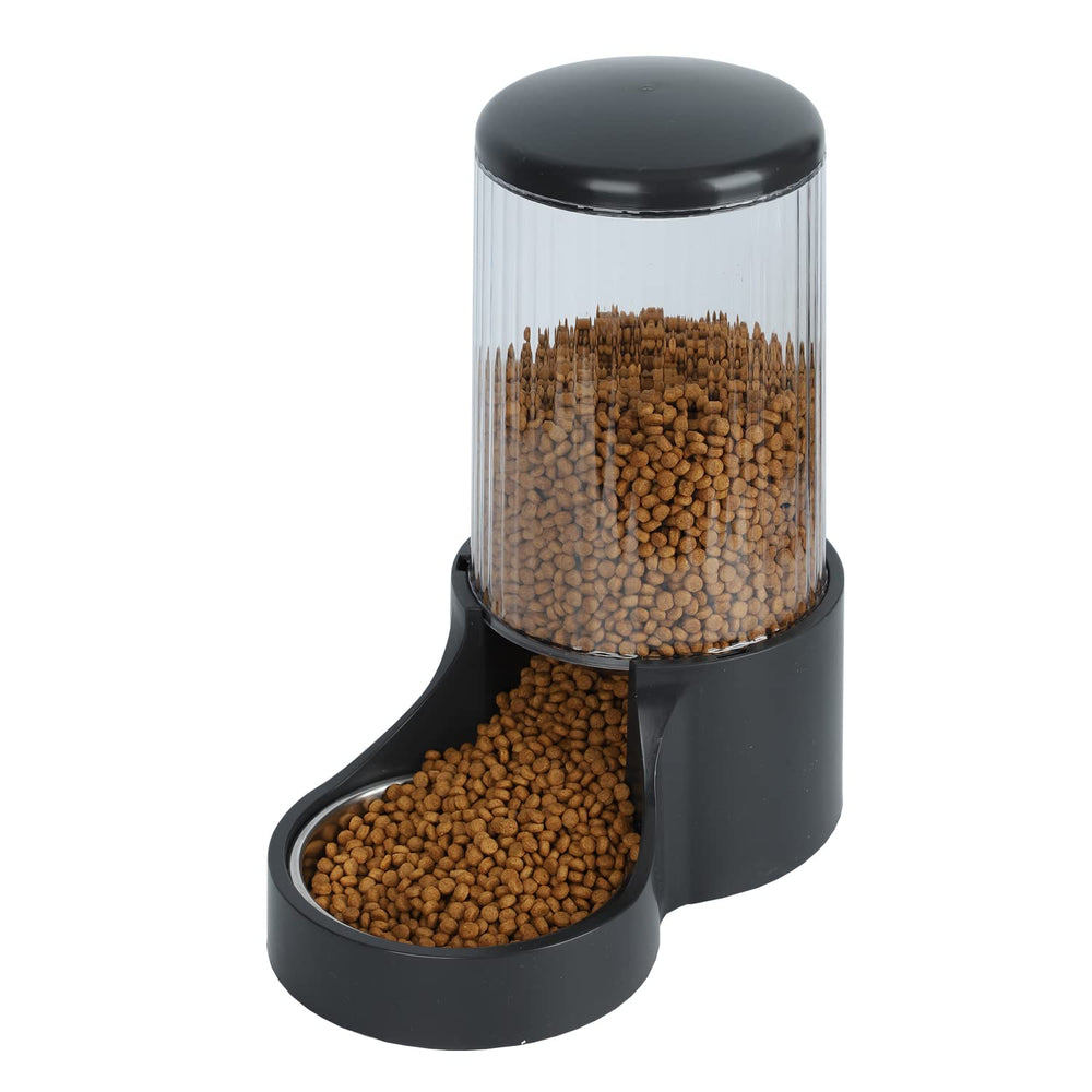 Makikuser automatic cat feeder bottle visible enables quick food level checks.