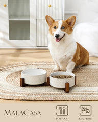 MALACASA ceramic bowls feature GLIDECOAT glaze for easy cleaning and odor resistance