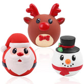 Malier Christmas snowman dog toy with squeaker for indoor fetch