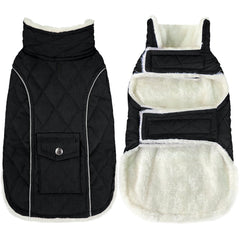 Malier dog winter coat front view shows snug warmth for cold walks