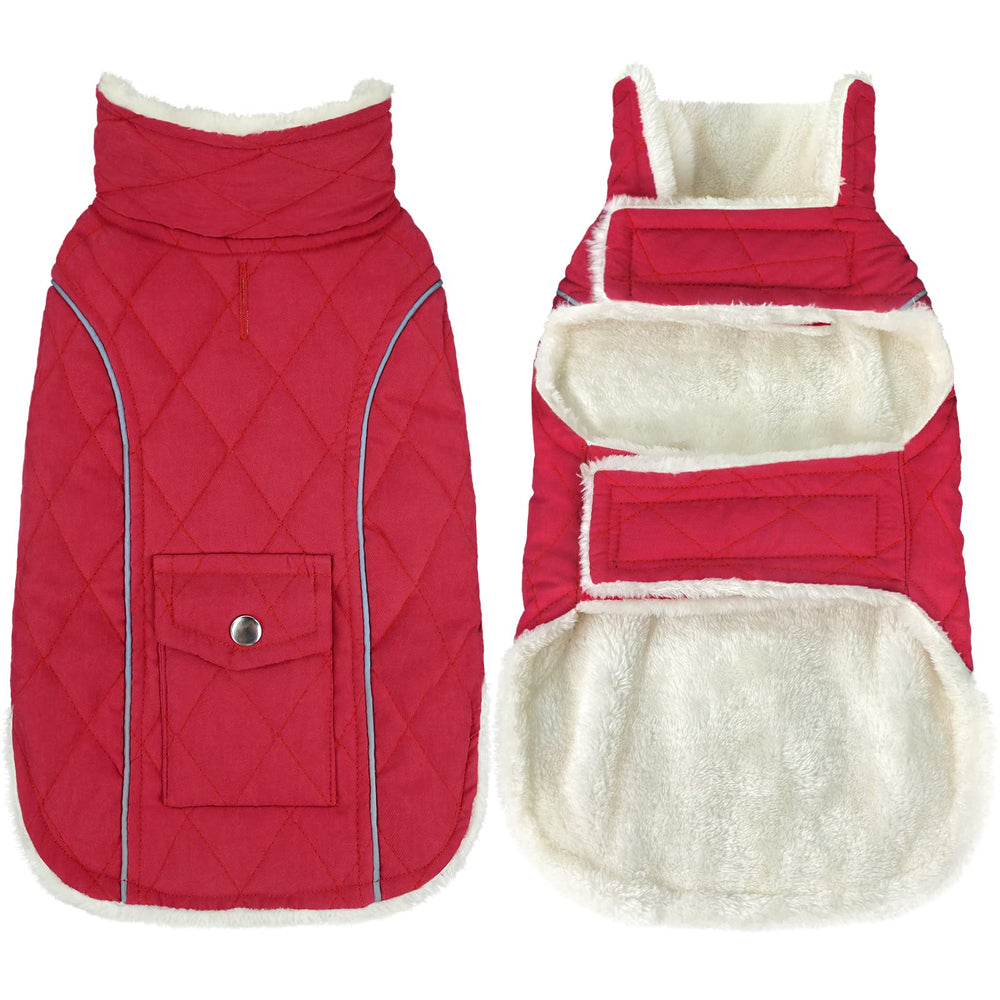 Malier dog winter coat front view keeps your dog warm during cold-weather walks