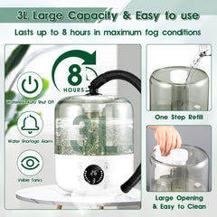 MALLMALL6 3L tank enables longer misting sessions with fewer refills