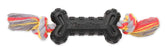 Mammoth TireBiterII E bone with rope aids interactive play and dental flossing during chews.