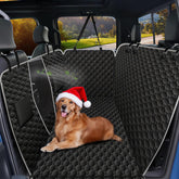Mancro floor dog hammock full-coverage setup showing back seat protection.