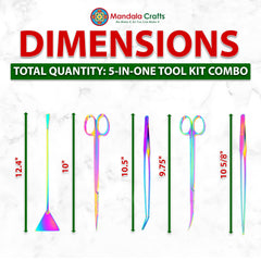 Mandala Crafts rainbow aquascaping tools long scissors enable precise pruning without full immersion.