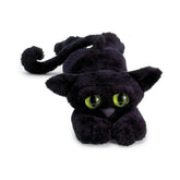 Manhattan Toy Lanky Cats Ziggy black cat plush, soft and huggable for bedtime.