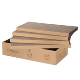 Mankaide 4-pack cat scratch pad box provides resting and play surface.