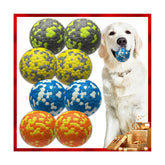 Mankoda 8Pcs dog balls pack in bright colors for engaging fetch and chews