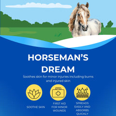 Manna Pro Corona Horseman's Dream Vet Cream applied on a dog paw for skin comfort.