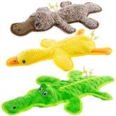 MAOOOOB No Stuffing Squeak Toy crocodile for durable chew and play