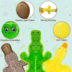 MAOOOOB No Stuffing Squeak Toy yellow duck for boredom relief and engagement