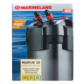 Marineland Magniflow 220 GPH front view for clear water and easy maintenance.