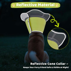 Mariyago soft dog cone water-resistant fabric simplifies cleaning after meals.