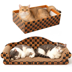 Markarbarka 2-in-1 cat scratcher couch large offers spacious lounging and safe scratching.