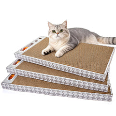 Markarbarka cat scratching board 3-pack front view, durable cardboard scratchers protect furniture.