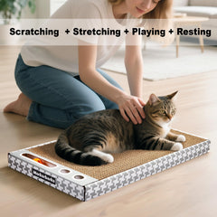 Markarbarka cat scratching board 3-pack reversible sides, double usage extending lifespan.