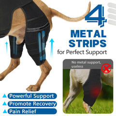 Marnonsis knee brace highlights four stabilizers for steady, secure hind-leg support