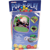 Marshall Pet Products Pop-N-Play Ball Pit setup for quick ferret playtime.