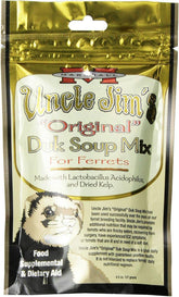 Marshall Uncle Jim's Duk Soup Mix 12-pack supports ferret appetites during meals.
