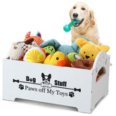 Marsui dog supply box front view showcasing spacious interior for toys and snacks.