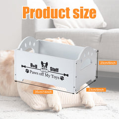 Marsui dog supply box paw pattern detail for decorative, pet-friendly storage.