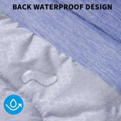 MARUNDA dog cooling mat blue side view highlights compact cooling surface.