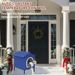MARUNDA heated cat house outdoor-indoor-use enables versatile placement for pets.