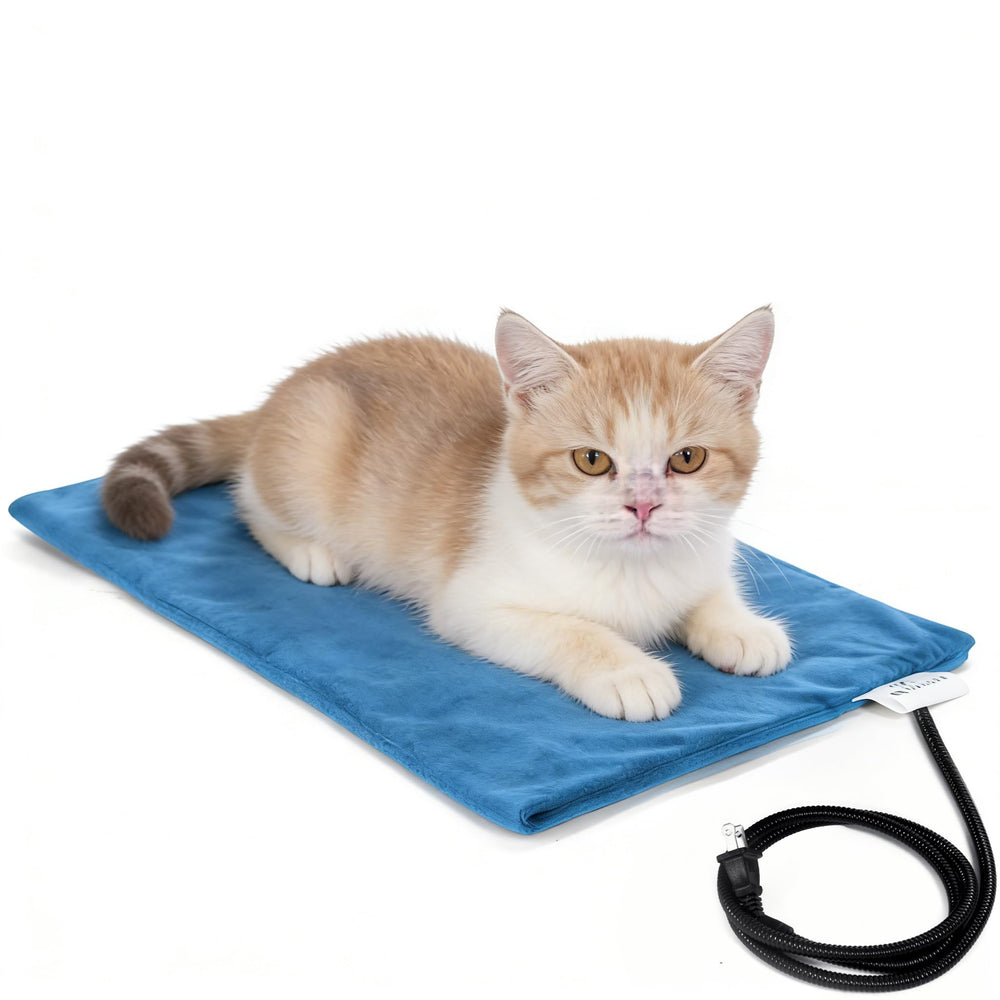 MARUNDA Pet Heating Pad setup image showing easy placement for pet comfort