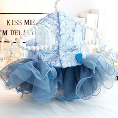 MaruPet bling-dress on a small puppy for stylish confidence.