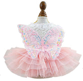 MaruPet fashion sweet puppy blingbling skirt pink for stylish outings and photos