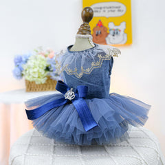 MaruPet dress back detail with bow accent for festive look