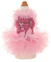 MaruPet fashion sweet puppy dress with blingbling, ideal for photoshoots and parties.