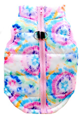 MaruPet winter reversible dog vest on a small dog for cold-weather walks