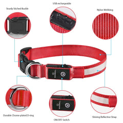MASBRILL LED Dog Collar offers three modes for different lighting needs.
