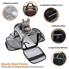 MASKEYON ventilated mesh windows keep fresh air circulating for your pet.