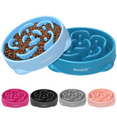 MateeyLife large slow feeder bowls with two bowls promotes calmer, slower eating for large dogs.