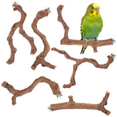 Matutinus grape wood perch branch offers natural perching and tactile enrichment in cages.
