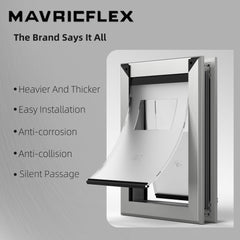MAVRICFLEX dog door cutout template aids easy installation guidance.